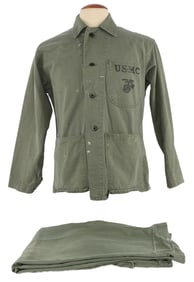 WWII USMC MARINES P41 HBT HERRING BONE UNIFORM