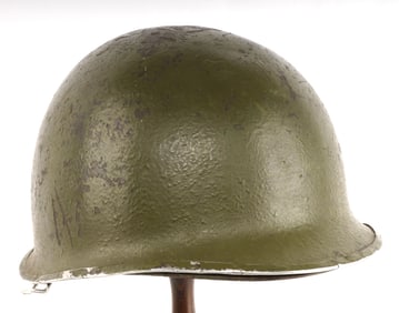 WWII 26TH INFANTRY DIV. M1 HELMET & LINER