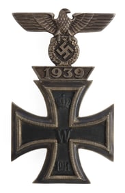 WWI IMPERIAL GERMAN IRON CROSS WITH 1939 SPANGE