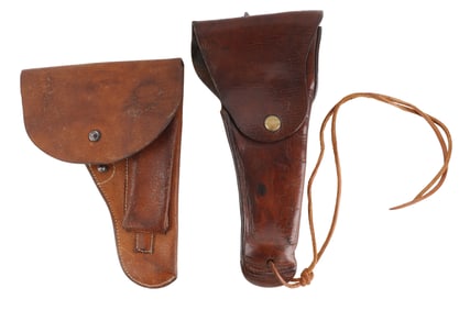 LOT OF 2 LEATHER HOLSTERS SINGLE ACTION ARMY