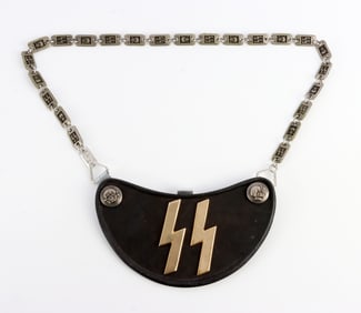 WWII GERMAN THIRD REICH WAFFEN SS GORGET AND CHAIN