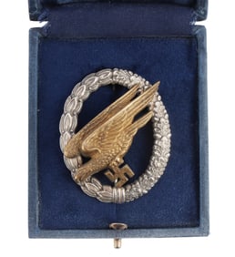 WWII GERMAN LUFTWAFFE PARATROOPER BADGE