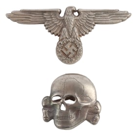 WWII GERMAN REICH SS VISOR PIN SET
