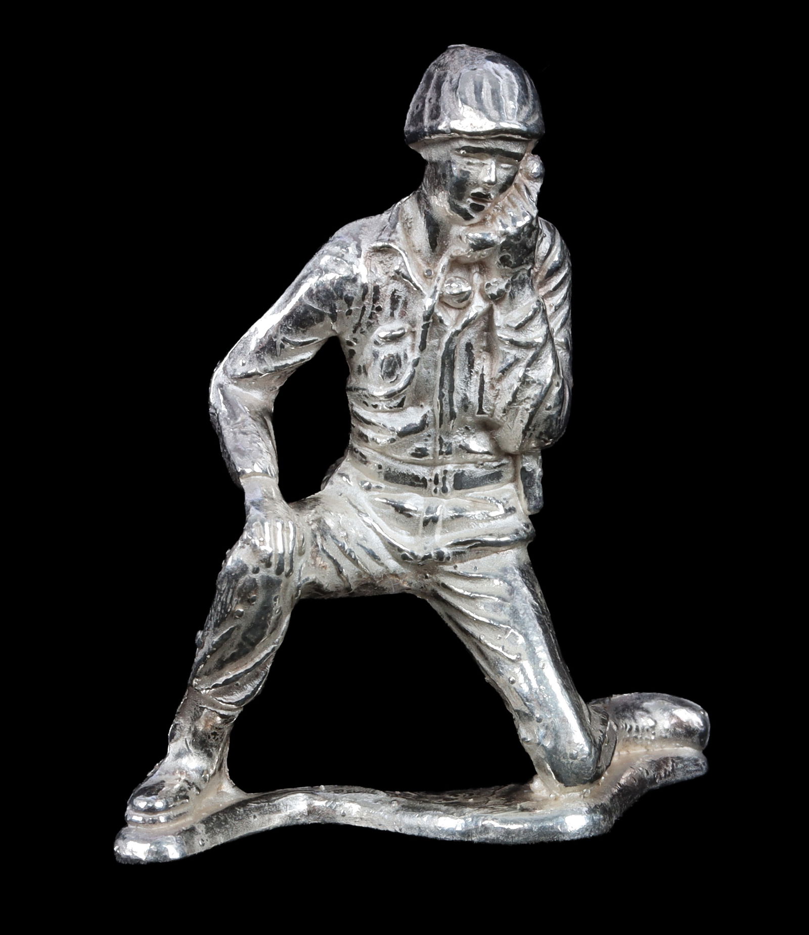 1 OZT OUNCE .999 FINE SILVER SOLDIER FIGURINE