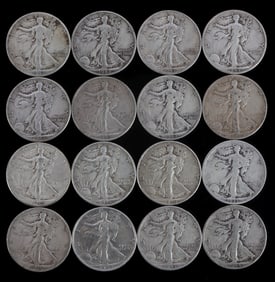 $8.00 FACE VALUE 90% SILVER HALF DOLLAR COIN LOT