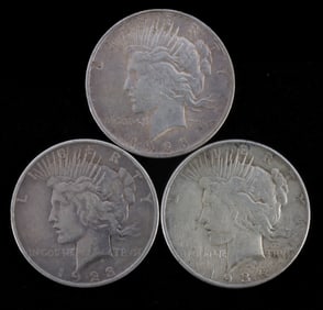 1934 1922 1923 PEACE SILVER DOLLAR COIN LOT