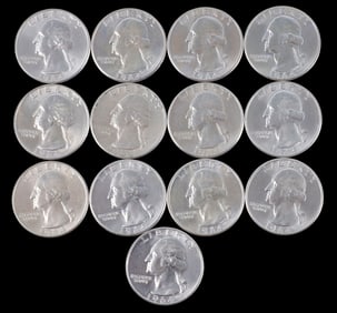 3.25$ FACE VALUE 90% SILVER WASHGINTON QUARTERS