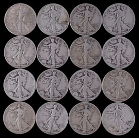 8$ FACE VALUE 90% WALKING LIBERTY HALF DOLLAR