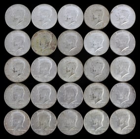 US 40% SILVER HALF DOLLARS $12.50 FACE VALUE