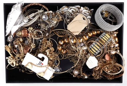 5 POUNDS OF ASSORTED GOLD TONED JEWELRY