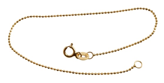 14K GOLD BEAD ROPE CHAIN BRACELET