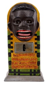 SAMBO MECHANICAL BANK CAST IRON