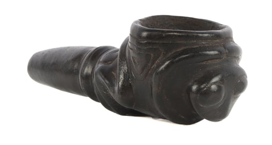 PRECOLUMBIA N TAINO FROG COHOBA PIPE