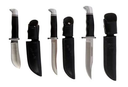 103 105 119 BUCK HUNTING KNIFE LOT OF 3