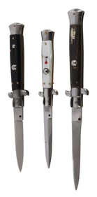 VINTAGE SWITCH BLADE STILETTO KNIFE LOT OF 3