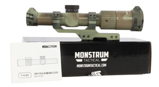 MONSTRUM 1-4X24 SCOPE WITH VORTEX CANTILEVER MOUNT