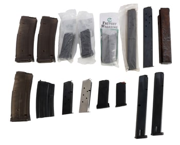 RIFLE PISTOL & THOMPSON MAGAZINE LOT OF 16