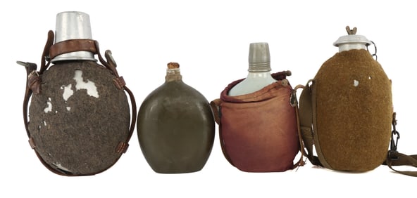 4 MILITARY CANTEEN LOT JAPAN SWISS ISRAEL