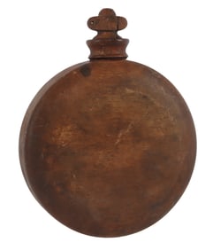 ANTIQUE MILITARY WOOD DRUM SMOOTH SIDE CANTEEN