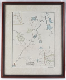 US INDIAN WARS MAP OF THE SEAT OF WAR IN FLORIDA