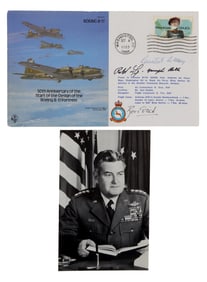 WWII US AIR FORCE CURTIS LEMAY ROBERT JOHNSON SIGS