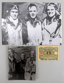 WWII US AVIATORS ROBERT JOHNSON BUD MAHURIN SIGS