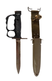 VIETNAM WAR US M8A1 BAYONET KNUCKLE DUSTER GRIP
