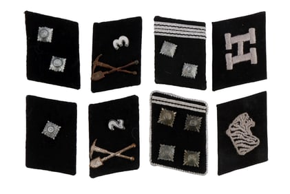 WWII GERMAN THIRD REICH SS & SA COLLAR TABS LOT 8