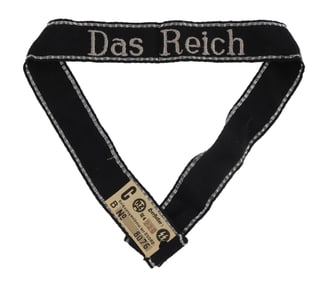 WWII GERMAN SS PANZER DIVISION CUFF TITLE RZM TAG