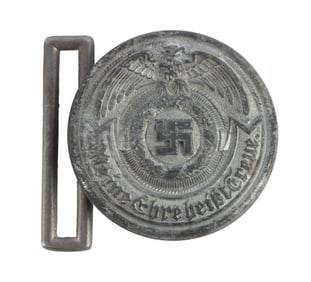 WWII GERMAN SS OFFICER'S BELT BUCKLE BY ELJ