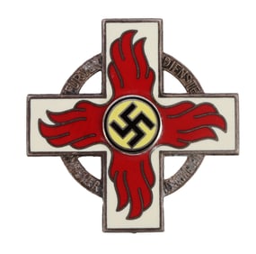 WWII GERMAN FIRE BRIGADE HONOR BADGE KOLWITZ M9/72