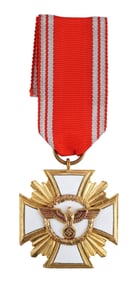 WWII GERMAN REICH NSDAP 25 YEAR SERVICE CROSS