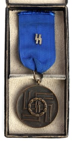 WWII GERMAN SS 8 YEAR SERVICE CROSS WITH CASE