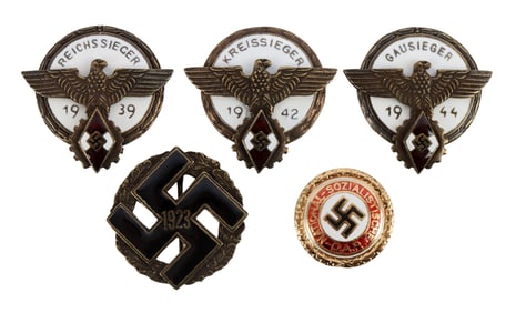WWII GERMAN THIRD REICH ENAMELED BADGES