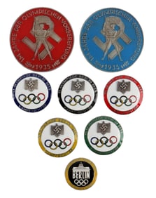 WWII GERMAN THIRD REICH OLYMPIC MATERIAL BADGES