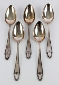 WWII GERMAN THIRD REICH SILVERWARE LOT OF 5