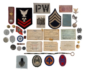 WWII GERMAN US VET BRINGBACK MEMENTOS LOT OF 35