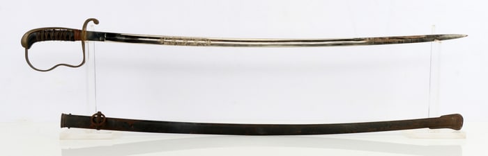 WWII GERMAN BAVARIAN OFFICERS SWORD ETCHED BLADE