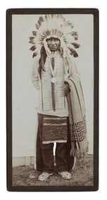CABINET PHOTO OF A SENIOR PLAINS NATIVE AMERICAN