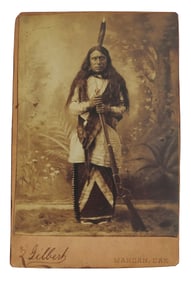 ZALMON GILBERT CABINET PHOTO OF A LAKOTA MAN