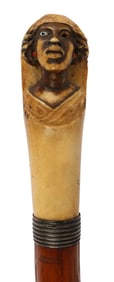 ANTOINE PALAIS ROYAL ANTLER GRIP WALKING CANE