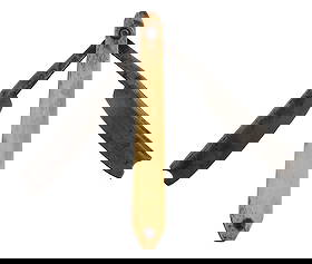 UNIQUE MASONIC STRAIGHT RAZOR WITH TWO BLADES: A double bladed straight razor with bone handle. On one of the blades is a Square and Compass for the Freemasons. Very good, original condition.