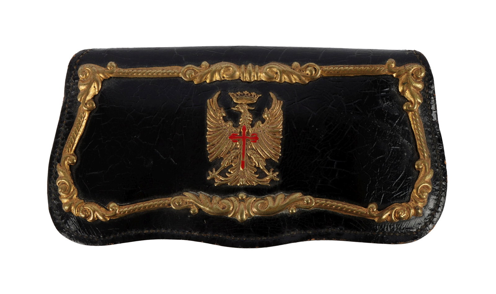 SPANISH AMMO CARTRIDGE POUCH ALFONSO XIII: A Spanish cartridge pouch for the Spanish military during the reign of Alfonso XIII. 6.5 X 3.5 inches. Very good, original condition.