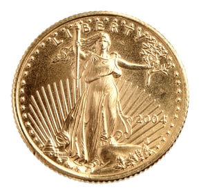 2004 GOLD 1/10 OZT OUNCE AMERICAN EAGLE BU COIN