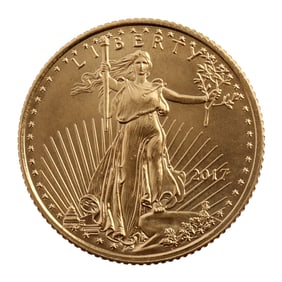 2017 GOLD 1/10 OZT OUNCE AMERICAN EAGLE BU COIN