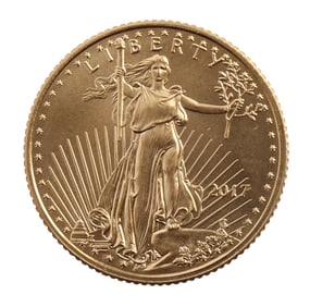 2017 GOLD 1/10 OZT OUNCE AMERICAN EAGLE BU COIN