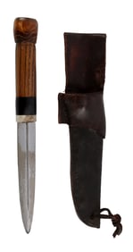CUSTOM NORDIC HUNTING KNIFE WITH SCABBARD