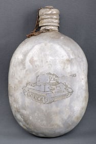 SOVIET UNION 1972 CANTEEN WITH TANK ETCHING