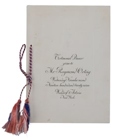 CHARLES LINDBERGH ORTEIG PRIZE DINNER PROGRAM