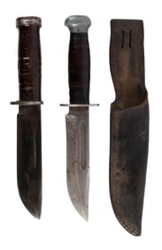 WWII US COMBAT KNIFE PAL RH 36 & CATTARAUGUS 225Q